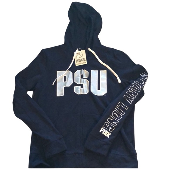 PINK Victoria's Secret Penn State Zip-Up SZ M ~ NEW - Picture 2 of 12